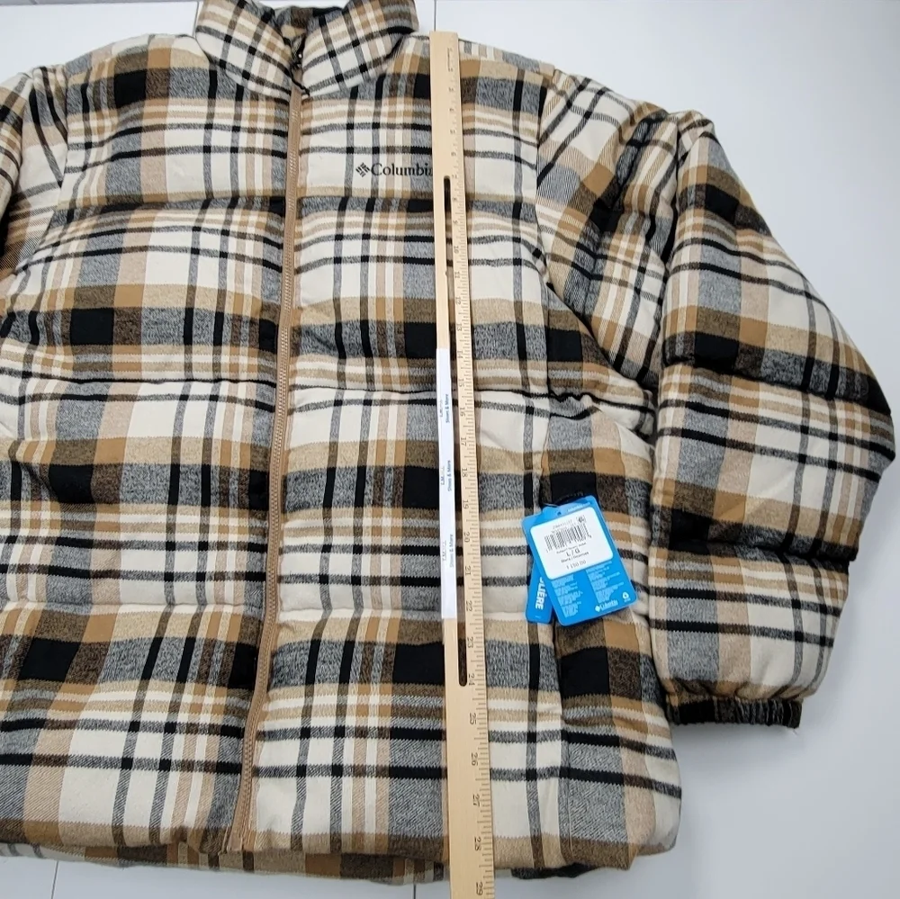 Columbia Men’s Puffect Novelty Plaid Puffer Jacket Full Zip Size Large New